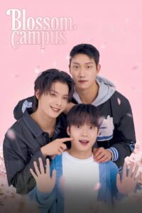 Blossom Campus official poster featuring lead actors Son Byeong-Hoon as Kim Min-Jae and Choi Dong-Ho as Yoon Chan - 2024 Korean BL mini drama by STRONGBERRY and Matchbox