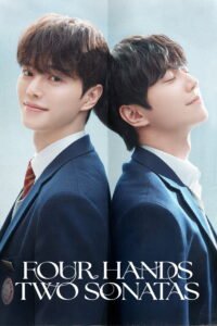 Four Hands, Two Sonatas (2026) poster - Korean tvN music drama - pianists Kang Bi-oh and Choi Jeong-yo - Studio Dragon