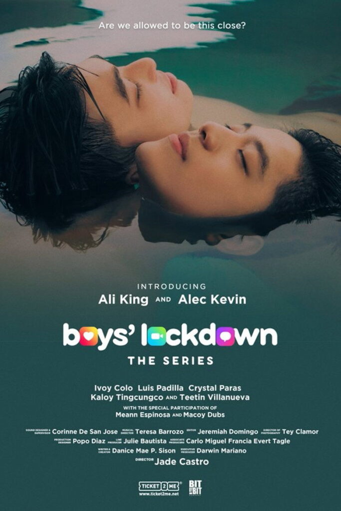 Vertical poster for the 2020 Filipino boys' love web series Boys' Lockdown