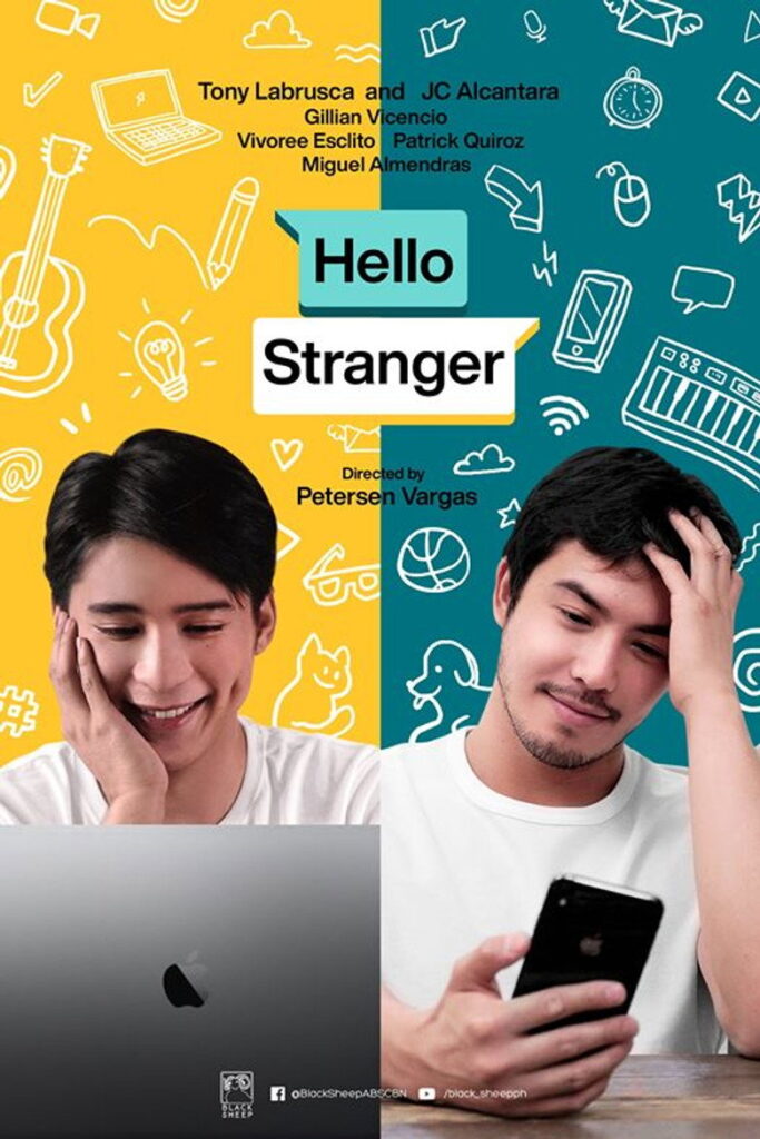 Vertical poster for the 2020 Filipino boys' love web series Hello Stranger