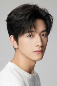 Portrait photograph of Chinese actor Huang Xiao