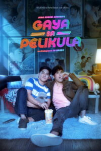 Vertical poster for the 2020 Filipino boys' love web series Like in the Movies (Gaya sa Pelikula)
