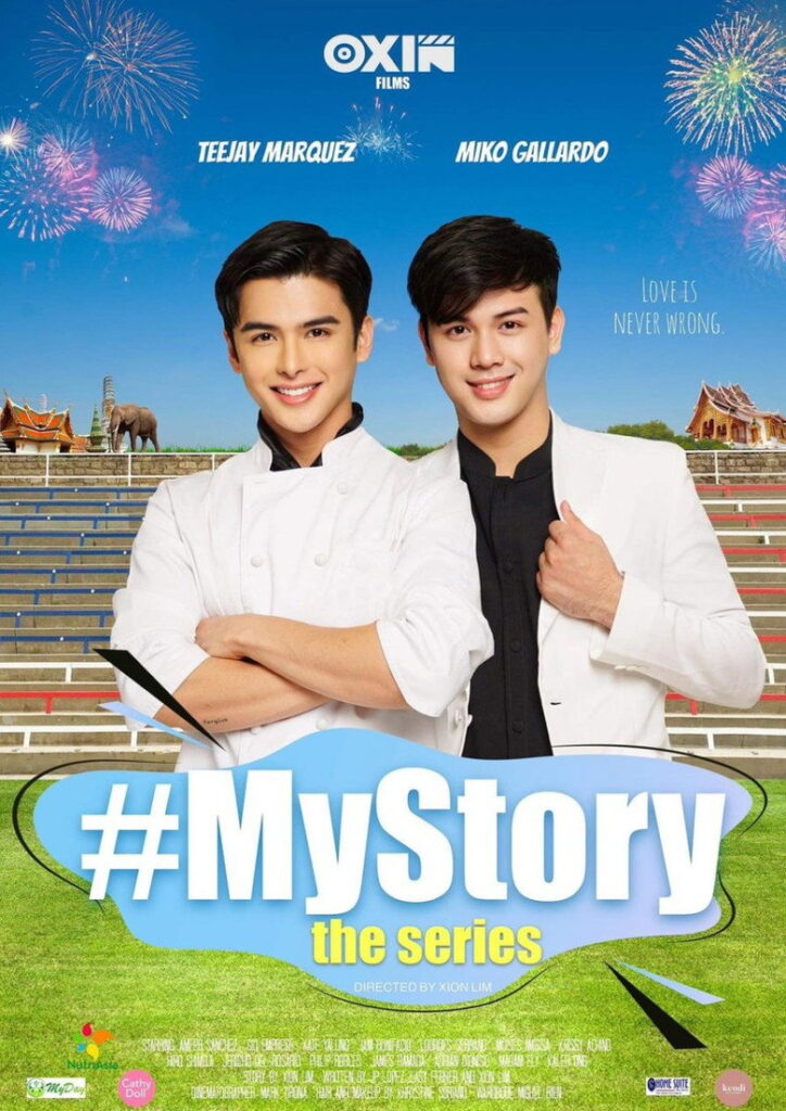 Vertical poster for the 2023 Filipino boys' love web series My Story the Series