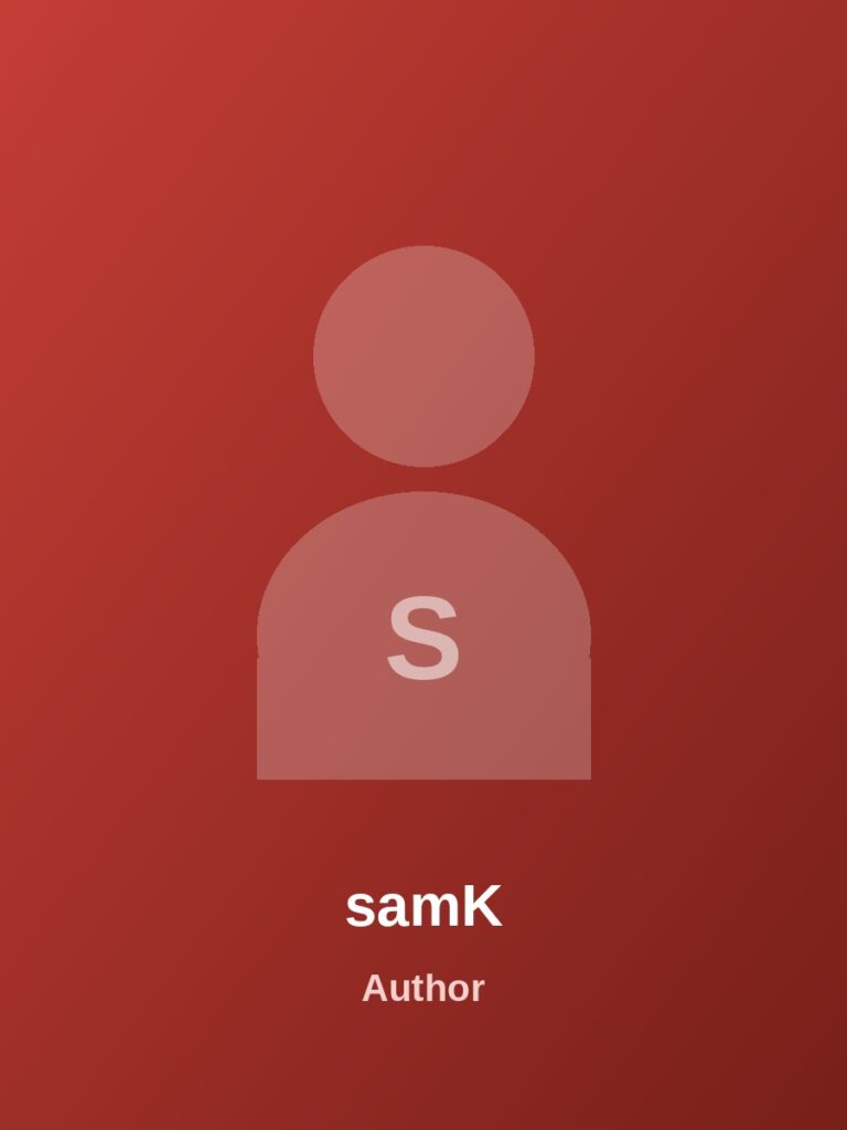 samK, BLGLFlix name card shown in place of a photograph